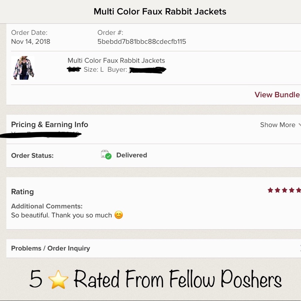 Multi Color Faux Rabbit Jackets - Picture 6 of 6